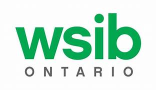 A green and white logo for the wsib.