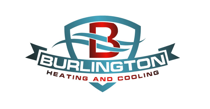 A logo of burlington heating and cooling