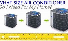 Air conditioner sizes with measuring tape.
