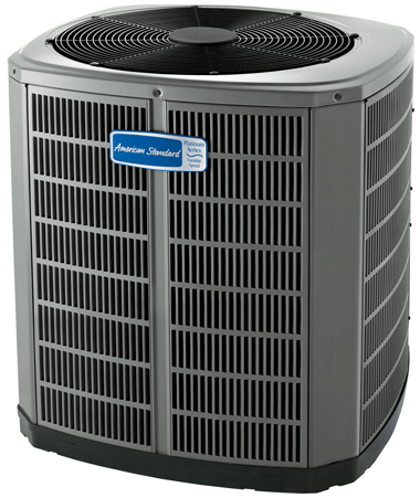 Air conditioning unit with a fan top.