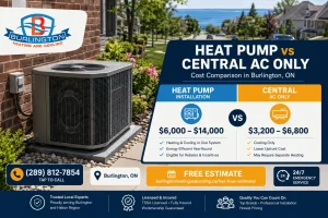 Heat Pump vs Central AC: 2026 Installation Cost Breakdown for Burlington Homes