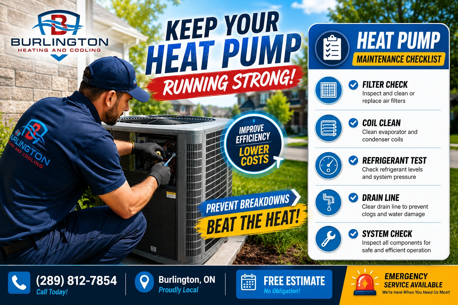 heat pump maintenance checklist for a Burlington Ontario home