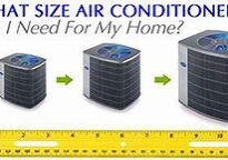 Air conditioner sizes with measuring tape.